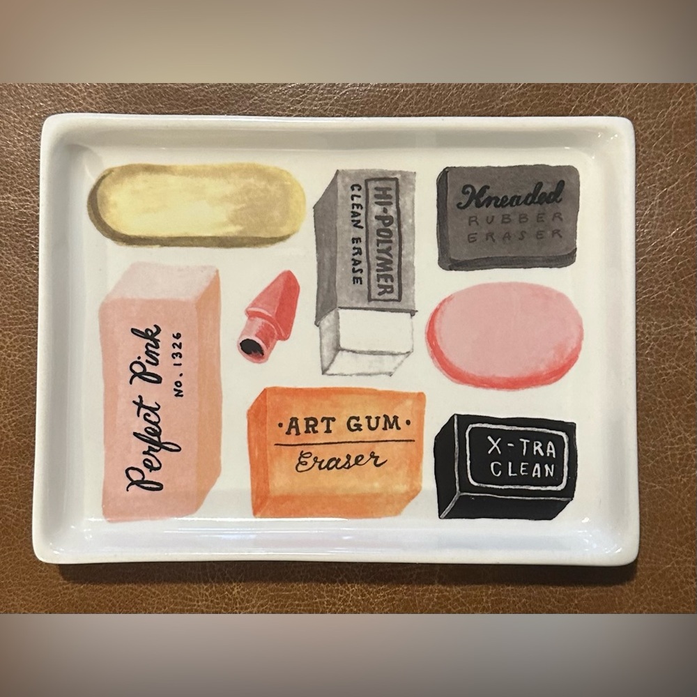 Off-White Eraser Themed Ceramic Dish